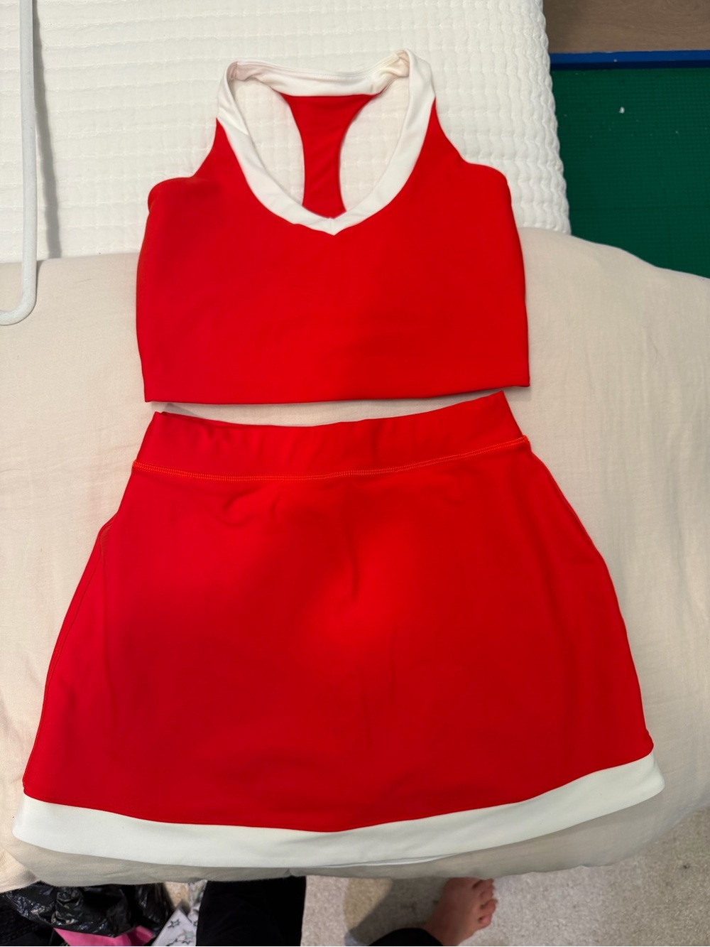 YPB ABERCROMBIE Red Athletic Skort Set with Contrast Trim - SMALL TOO XSMALL BOT